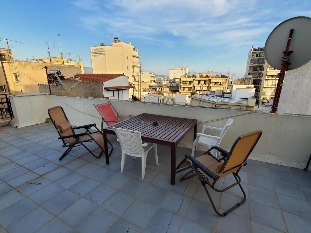 Terrace Roof Room @ Koridallos Metro St. & Piraeus Port Ngoại thất bức ảnh